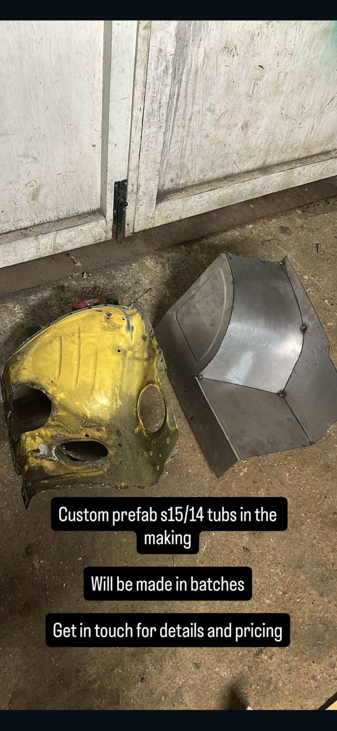 Nissan Silvia S14/S14A/S14 front tub replacement kit.